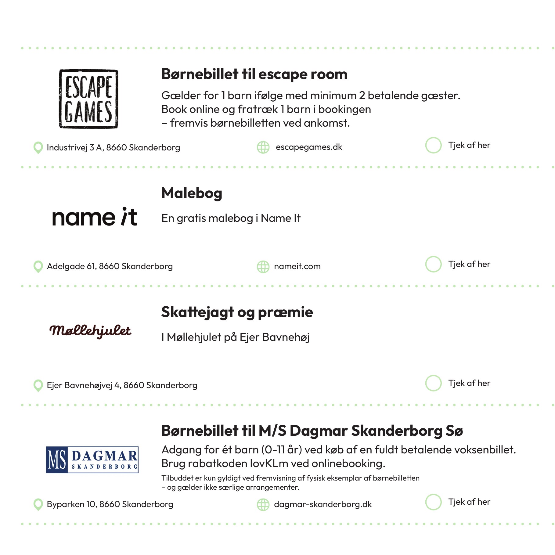 Oplevelser del 4 — M/S Dagmar, Hjejleselskabet, Minigolf